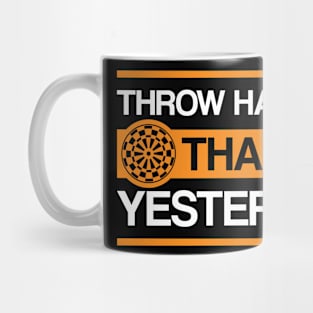 Throw harder than yesterday darts Mug